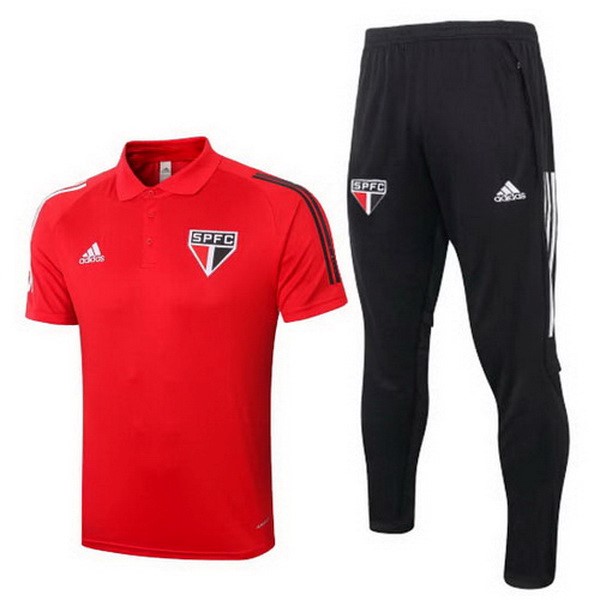 Polo Football São Paulo Ensemble Complet 2020-21 Rouge Noir
